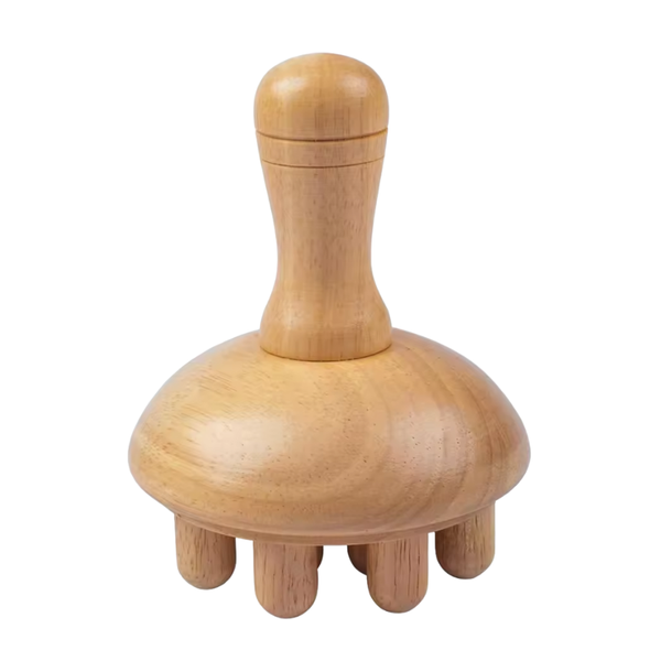 Wooden Massage Tool with Mushroom Lymphatic Cellulite