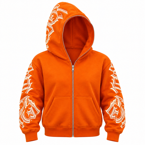 Tangerine Women's Y2K Gothic Zip-Up Hoodie Size 2XL / EU54
