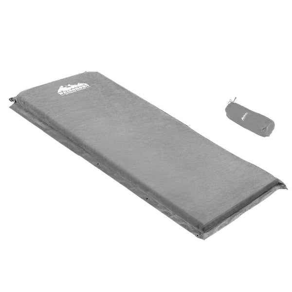 Grey Self Inflating Sleeping Mat for Camping and Travel