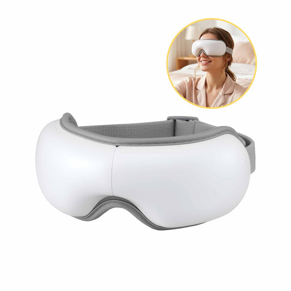 Foldable Electric Eye Heat Mask with Bluetooth Music (White)