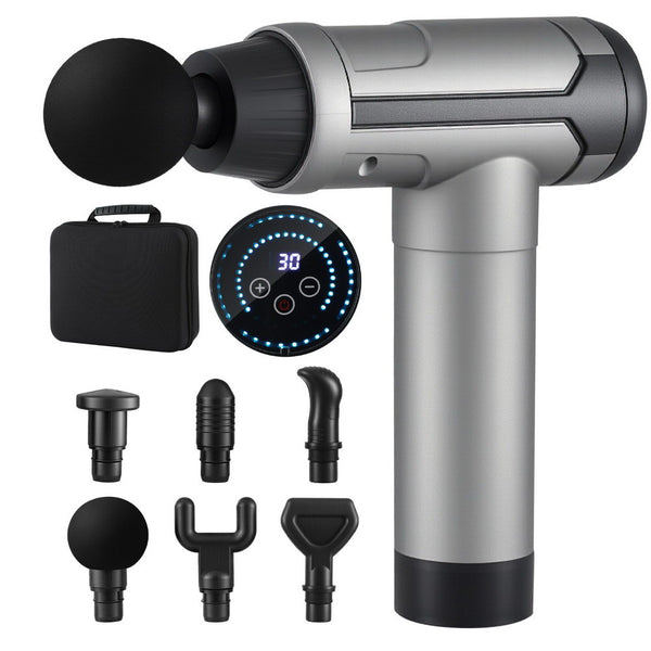 Massage Gun 30 Speed 6 Heads - Black