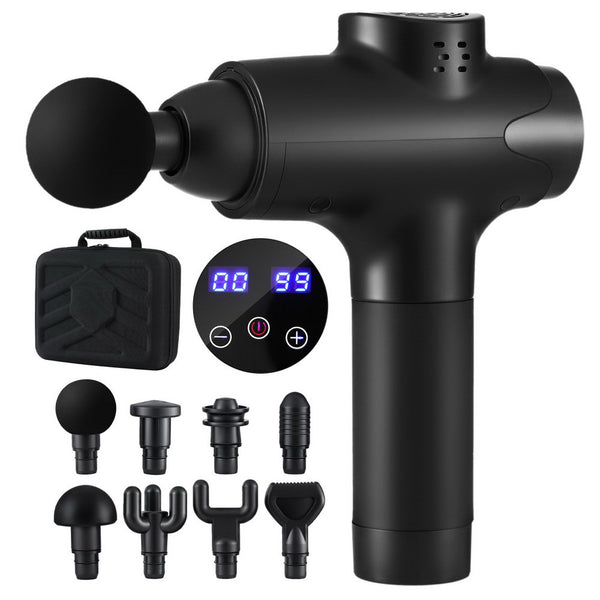 Massage Gun 30 Speed 8 Heads - Black