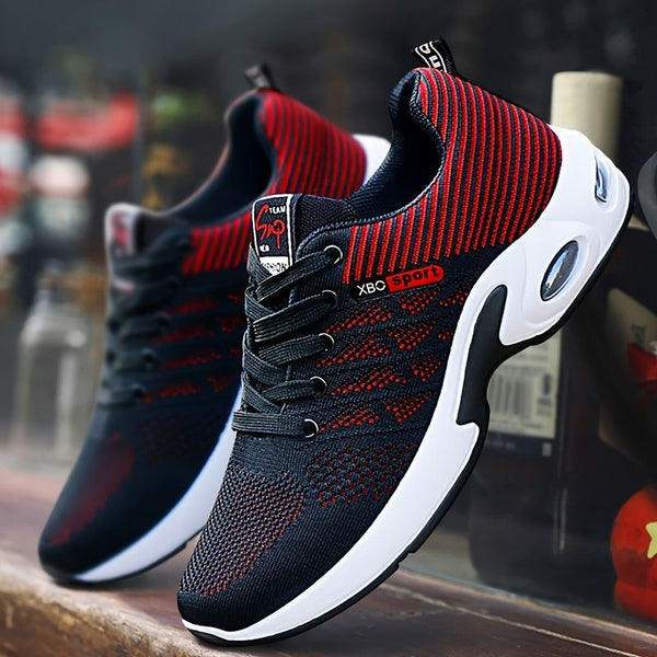 Men's Fashion Sneakers with Breathable Mesh and Cushioned Sole - Gray - Size 13(AU13/EU46)