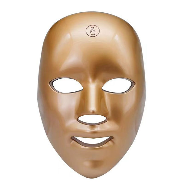 Red Light Mask for Face, 7 Color Red Light Facial Mask - Gold