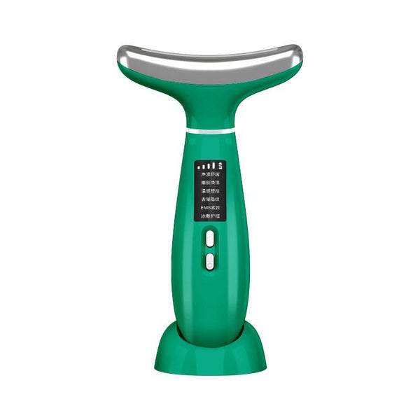 Vibrating Facial Massager with Thermals Cold-Hot - Green - Size 59mm