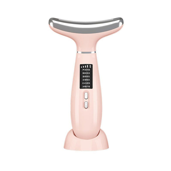 Vibrating Facial Massager with Thermals Cold-Hot - Pink - Size 59mm
