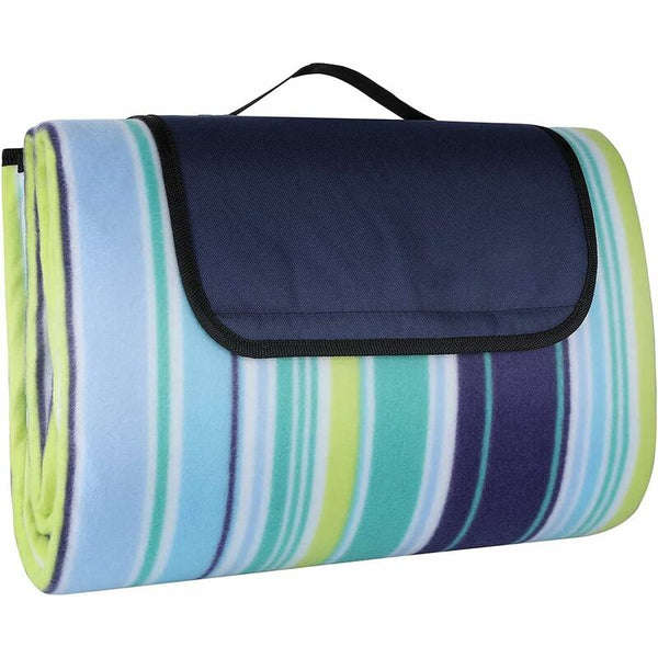 200 X 200 Cm Large Waterproof Sandproof Picnic Blanket, 3 Layer Beach Blanket With Carry Handle, Outdoor Picnic Mat