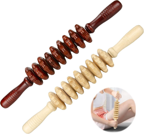 High Natural Wooden Massage Roller(2 Pieces)