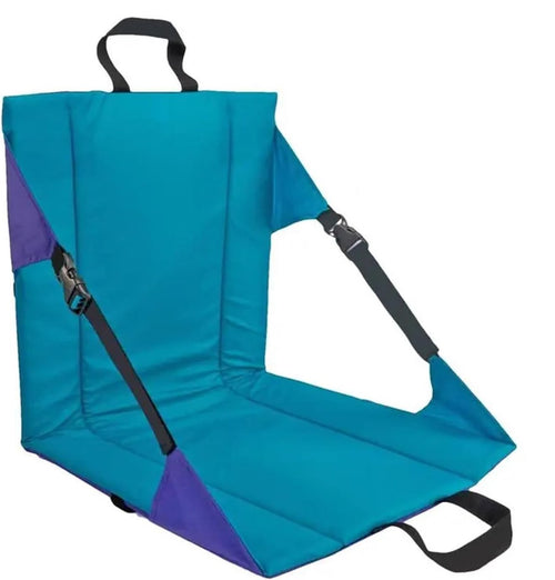 Blue Foldable Outdoor Seat Cushion with Backrest 42 × 40 cm
