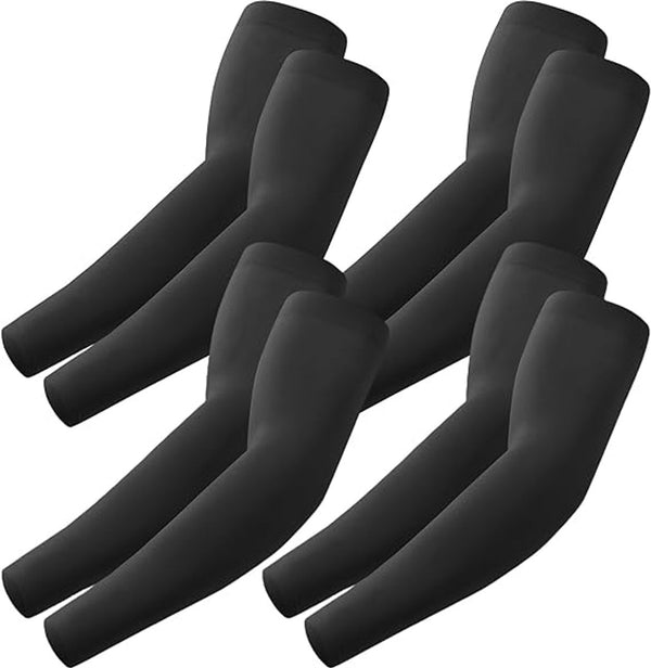 pairs of sleeves - Unisex - Sleeves - Ultralight sleeves - Arm Sleeve - UV protection for arms - Adults - Sunscreen Sleeve Ice Side Arm Sleeves - Comfort Cooling Sports Compression Sleeves - Ideal for sports, cycling, golfing - Black
