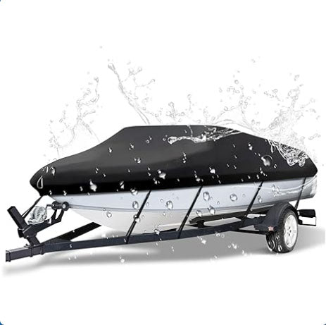 Black 600D Trailerable Boat Cover 11-13FT
