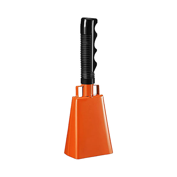 2025 120dB Loud Brass Cowbell with Non-Slip Handle - Orange