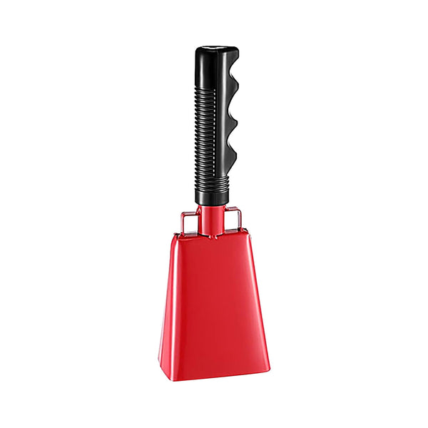2025 120dB Loud Brass Cowbell with Non-Slip Handle - Red