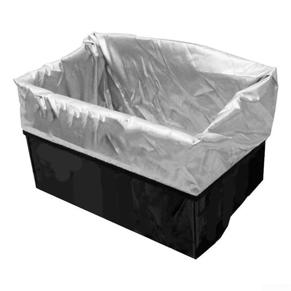 Bike Basket with Liner Rainproof Cover - Install to Front Handlebar or Rear Rack