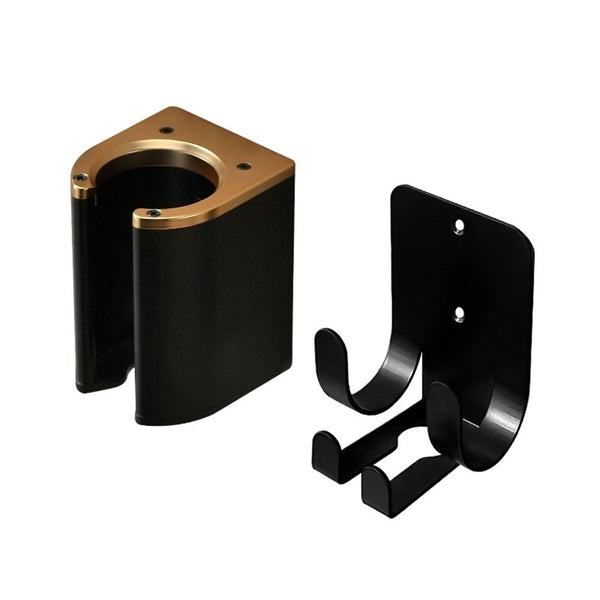 Aluminum Wall Mount Curling Iron, Hair-dryer Holder for Bathroom Storage