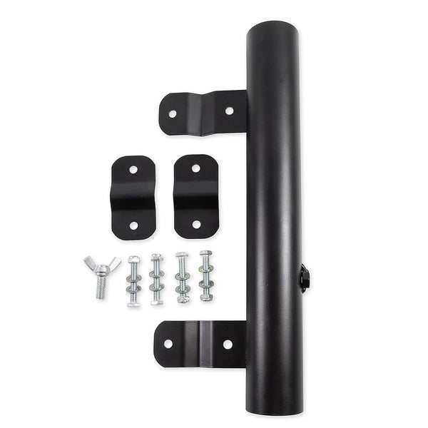 RV Ladder Mounted Flagpole Holder - Black