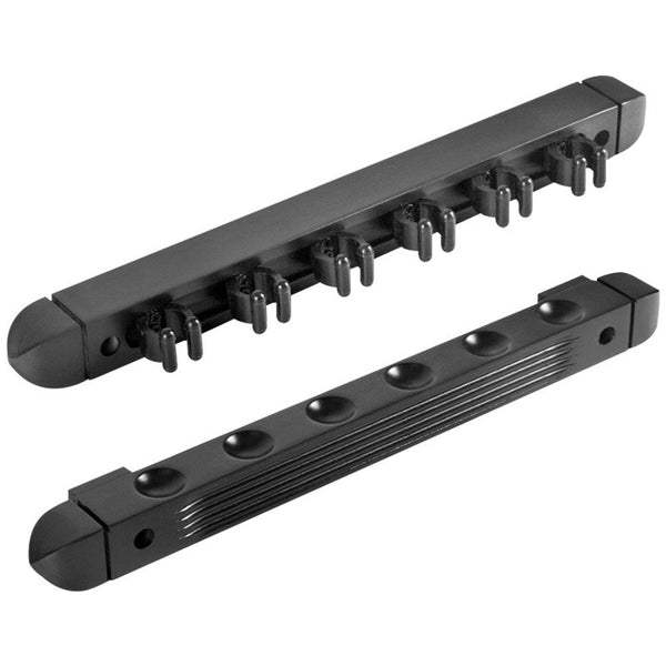 2-Piece 6 Billiard Pool Cue Rack Wall Mounted Holdersr (Black)