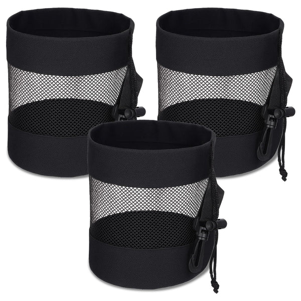 3 Golf Ball Bag for Small Balls Organizer Pings Pong Storage(Black)
