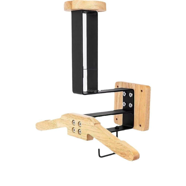 Multi-purpose Solid Wood and Heavy Duty Wall Mount Helmet Holder