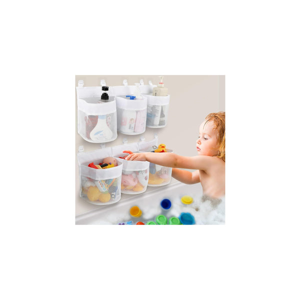 2pcs Bath Tub Toy Storage Organizer (White)