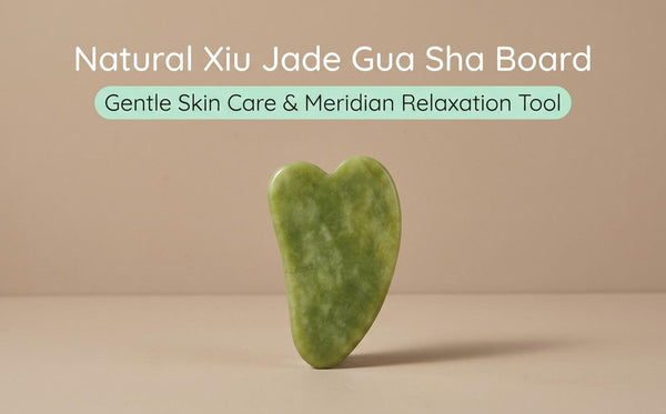 Natural Xiuyu Jade Heart Shaped Gua Sha Board (10 pieces)