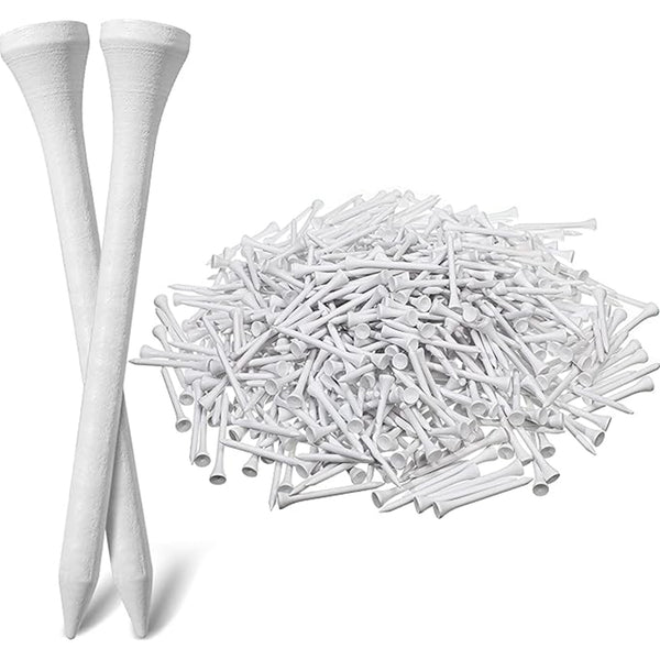 Golf Tees - Wit - Wooden - 50 Pins