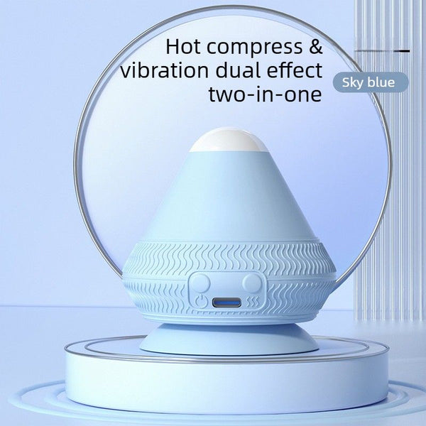 Electric Suction Cup Massage Ball with Heat Therapy (Blue)