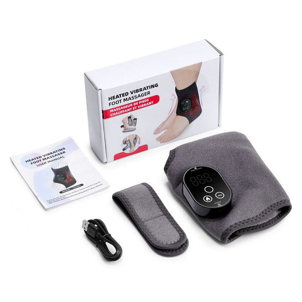 Wireless Heated Vibration Ankle Foot Massager Single Unit (3 Vibration)