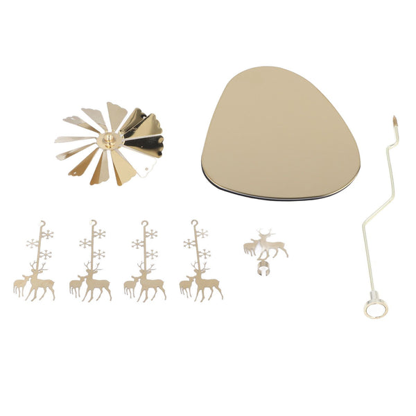 Rotating Stainless Steel Candle Holder with Decorative Tray