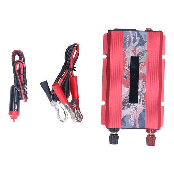 Pure Sine Wave Inverter DC 12V to AC 110V Multifunctional Power Battery Converter for Electrical ApplianceRed