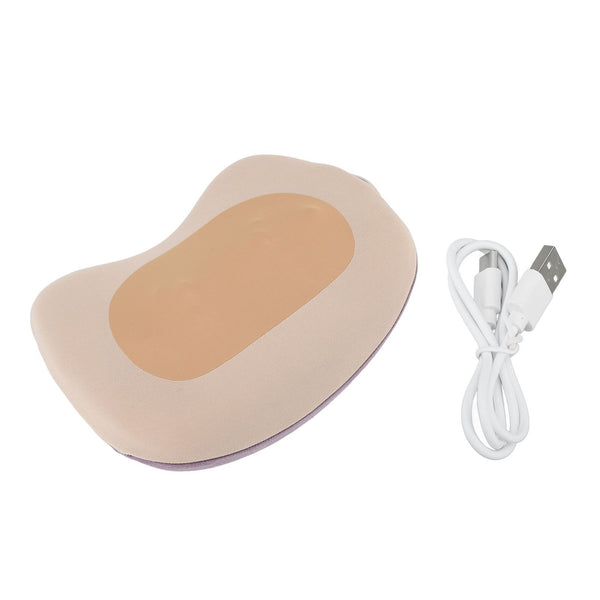 Yellow Lumbar Massage Pillow with USB Charging