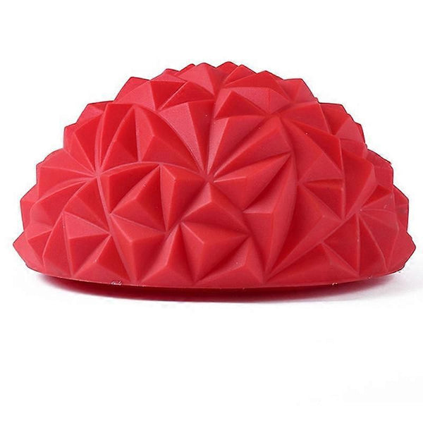 Yoga Hemisphere Massager Pointed Massage Ball Decompression Yoga Massager Exercise Ball Soft and Comfortable - Red