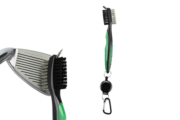 Golf Club Cleaning Brush Reel Groove Cleaner Tool -Green