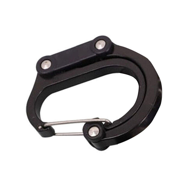 Travel Carabiner Clip Rotating Buckle Fastener for Luggage - Black