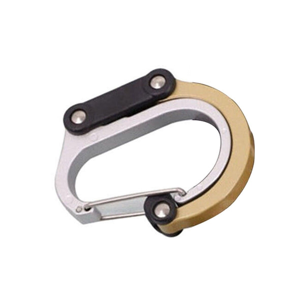 Travel Carabiner Clip Rotating Buckle Fastener for Luggage - Gold