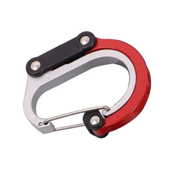 Travel Carabiner Clip Rotating Buckle Fastener for Luggage - Red