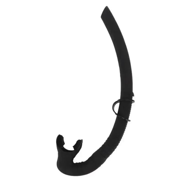 Diving Snorkel Foldable Mouthpiece Silicone Freediving Snorkel - Black