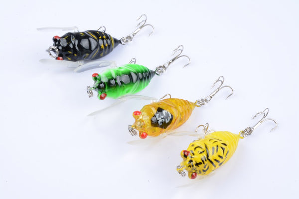 4x Popper Poppers 5cm Fishing Lure