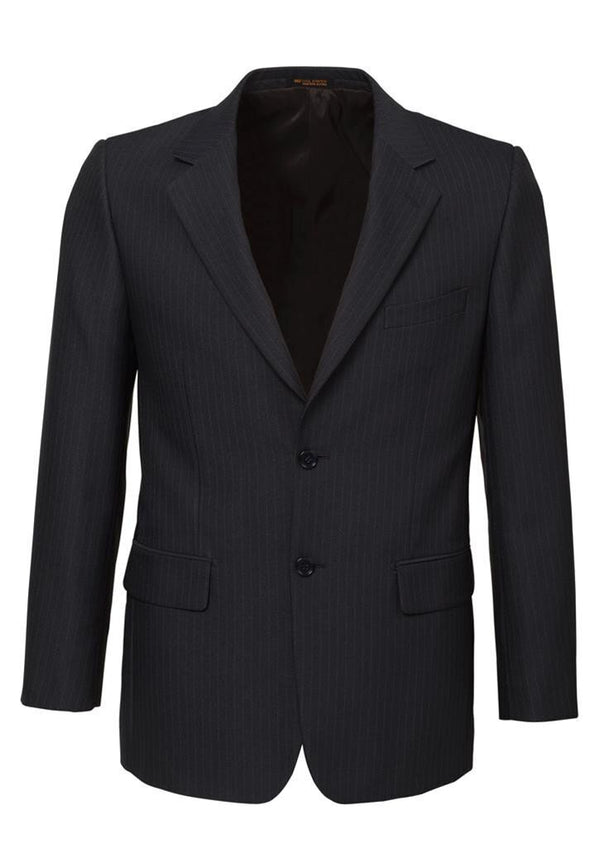 Mens Suit Jacket 2 Button Pinstripe Business Work Blazer Fully Lined - Charcoal - 132