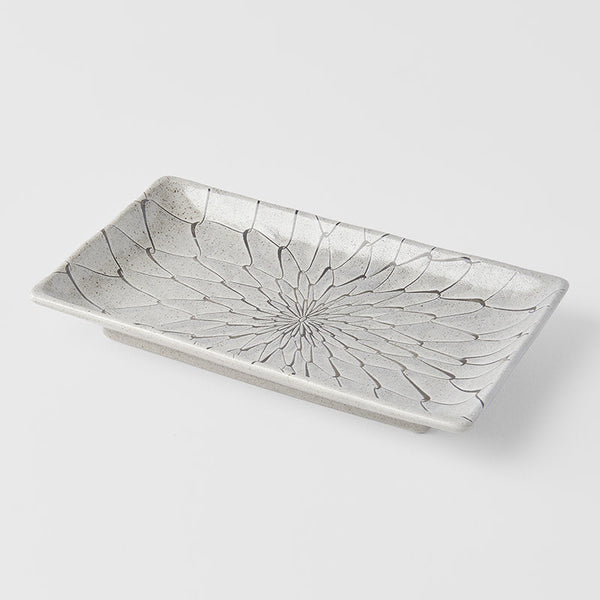 Sushi Plate 22cm Grey Net Design