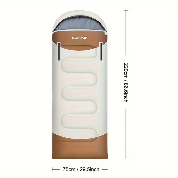 Extra Wide Waterproof Mummy Sleeping Bag with Compression Sack