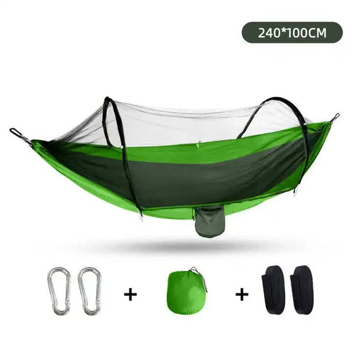 Portable Camping Hammock with Integrated Mosquito Net
