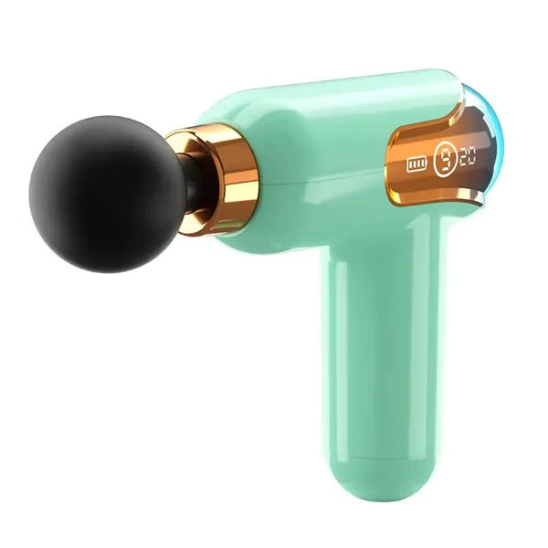 Green Portable Massage Gun with 9 Speed Settings