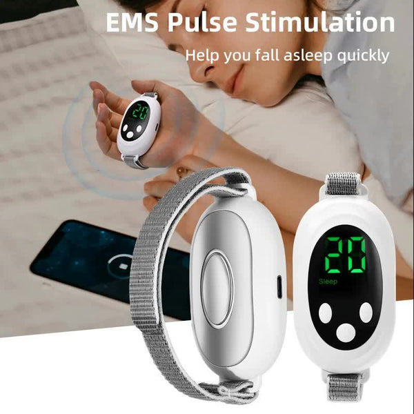 White EMS Sleep Relaxation Device with Pulse Stimulation