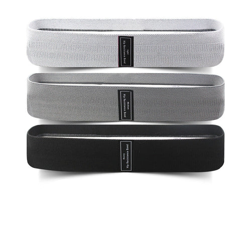 Grey Colour Scheme Fabric Resistance Bands Set - 3 Levels Non-Slip Hip Bands for Strength Training