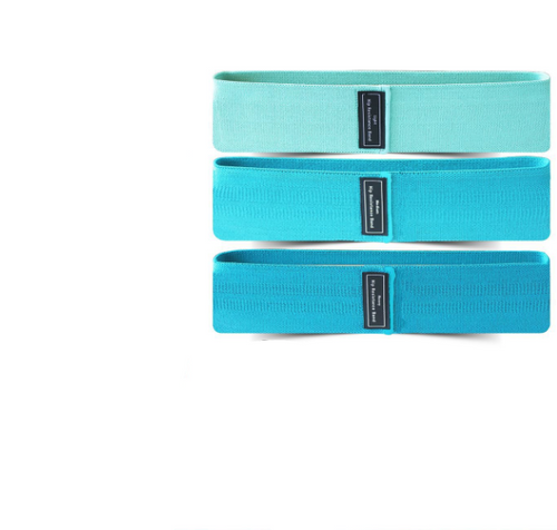 Blue Colour Scheme Fabric Resistance Bands Set - 3 Levels Non-Slip Hip Bands for Strength Training