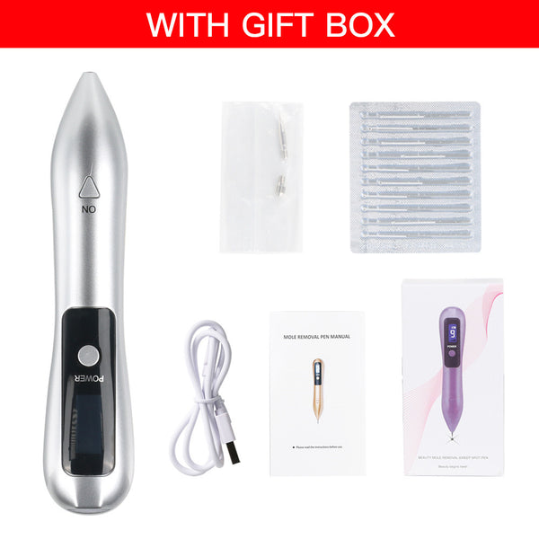 Professional 9-Level Skin Tag & Mole Remover Pen (Silver)