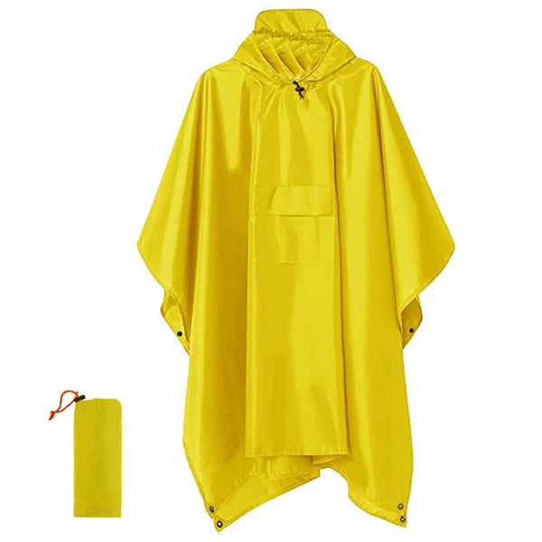 Yellow Camping Poncho Raincoat Tarp and Ground Cover