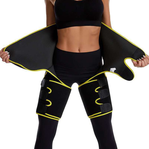 Yellow Women's 3-in-1 Body Shaper: Waist Cincher, Thigh Slimmer, Glute Lifter - Workout Gear (Size : S/M)