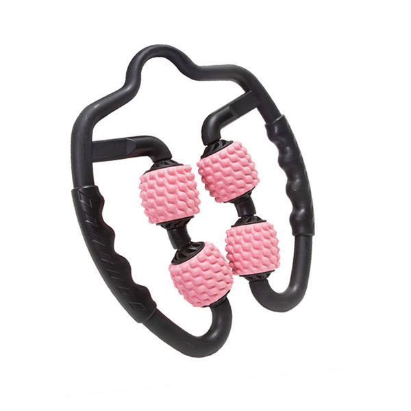 Pink Set of 2 Foam Roller Ring Leg Massagers - Muscle Comfort & Circulation Tool